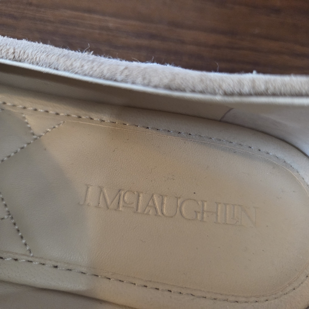 J. McLaughlin Woven Tortoise Chain Loafers 7 | Cream Resort Palm Beach Chic - Picture 8 of 9